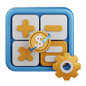 3d rendering payment calculation isolated useful for business, payment, money and transaction design png