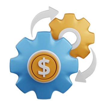 3d rendering payment process isolated useful for payment, money and transaction design element png