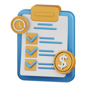 3d rendering payment report isolated useful for payment, money and transaction design element png