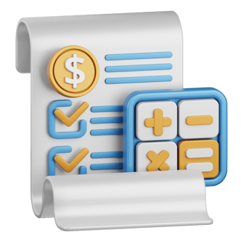3d rendering bill isolated useful for business, payment, money and transaction design element png