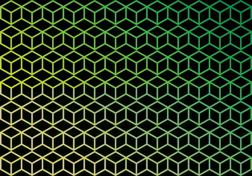 Cube Line Art Background vector