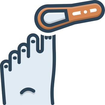 color icon for pedicure vector