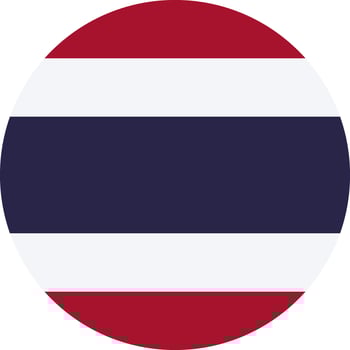 round Thai flag of Thailand vector