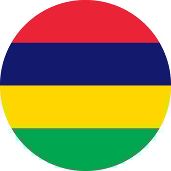 round Mauritian flag of Mauritius vector