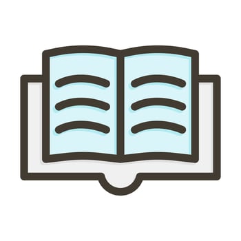 Storytelling Vector Thick Line Filled Colors Icon Design