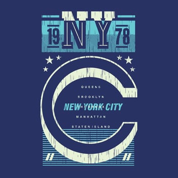 new york city graphic fashion, typography vector, for t shirt print, casual style vector