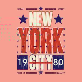 new york city slogan quote, graphic fashion, typography vector, for t shirt print, casual style vector