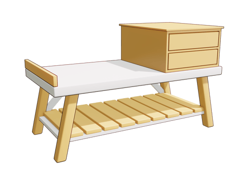 3d wooden table icon isolated object png