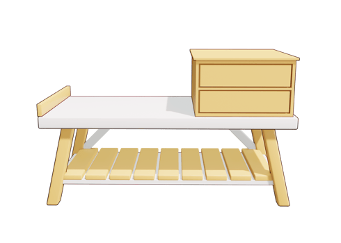 3d wooden table icon isolated object png