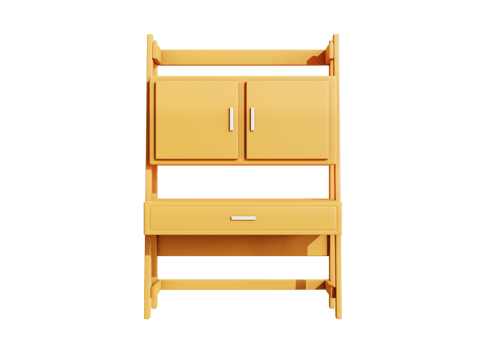 3d wooden chair icon object isolated png