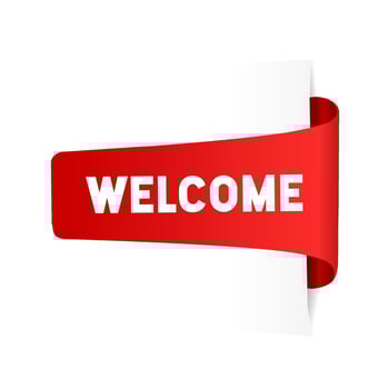 Welcome banner design template. Business finance. Flat vector illustration.