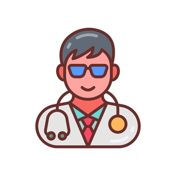 Doctor icon in vector. Illustration vector