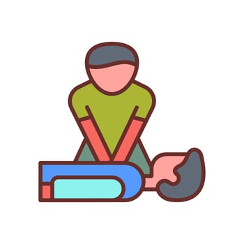 CPR icon in vector. Illustration vector