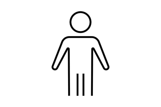Man icon. Line icon style design. Simple vector design editable