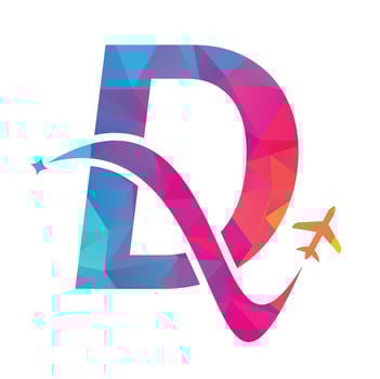 Letter D Air Travel Logo Design Template. D letter and plane logo design icon vector. vector
