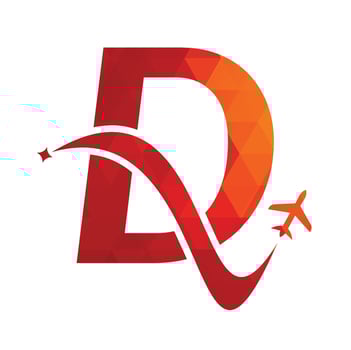 Letter D Air Travel Logo Design Template. D letter and plane logo design icon vector. vector