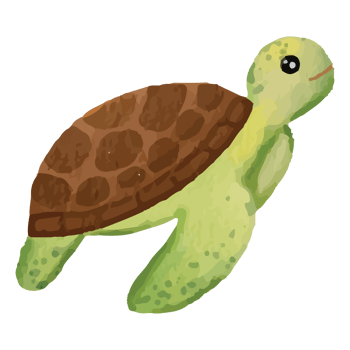 Turtle Under The Sea Clip art Element Transparent Background png