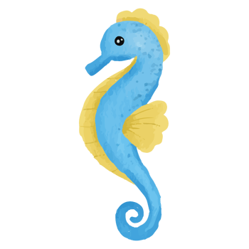 Sea Horse Under The Sea Clip art Element Transparent Background png