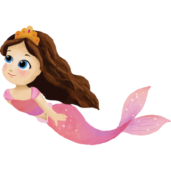 Beautiful Mermaid Clip art Element Transparent Background png