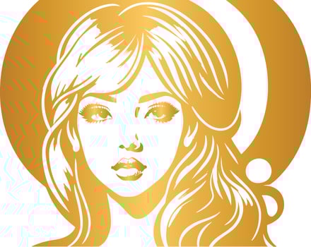 luxury fashion, golden girl, Fashion girl, Beauty girl, beauty logo, vector