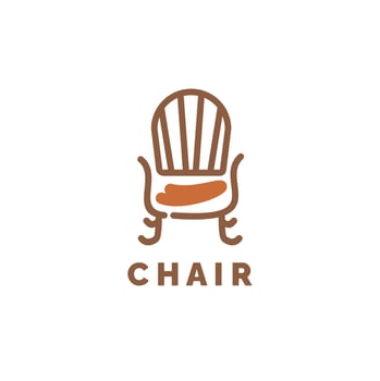 chair furniture traditional logo vector icon illustration for industry