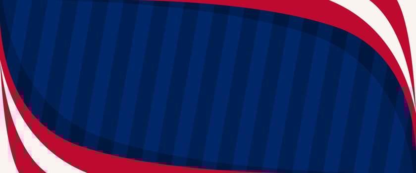 red, white and blue with a strip background for design with an American event theme vector