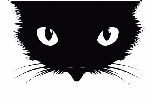 illustration of a cat face logo vector