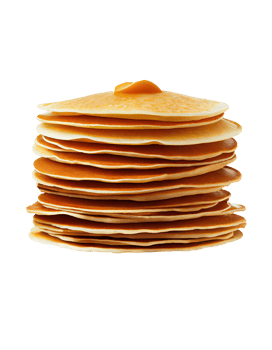 Stack of crepes isolated on transparent background, created with png