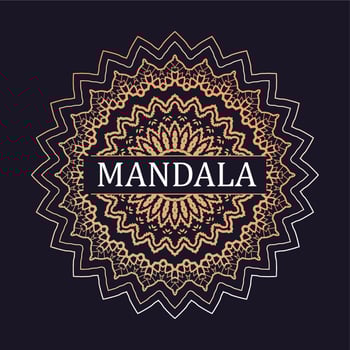 Mandala leaf design for luxury showcase and background in vector and icons illustration