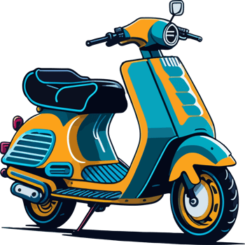 Scooter Bike Cartoon with png