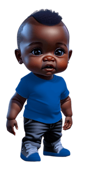 Toddler Boy in Jeans Custom Colored png