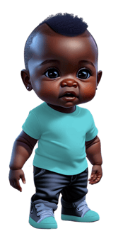Toddler Boy in Jeans Custom Colored png