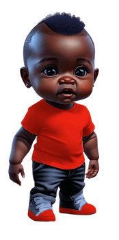 Toddler Boy in Jeans Custom Colored png