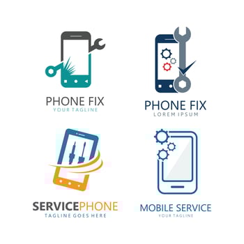 Phone Repair Service Logo Template vector
