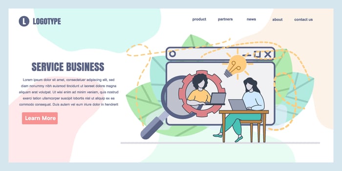 Landing page design templates for business services concept illustration, perfect for web page design, banner, mobile app, landing page, Flat Vector illustration