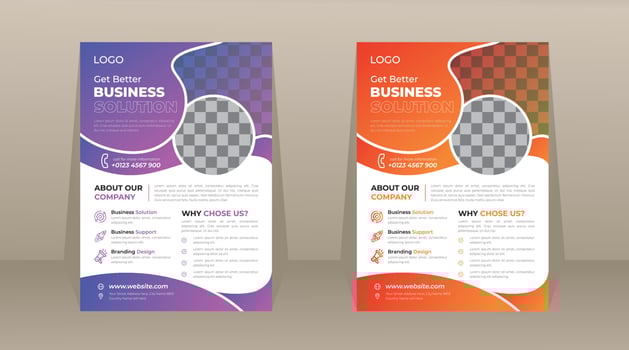 Elevate Your Brand with Striking Corporate Flyer Design vector