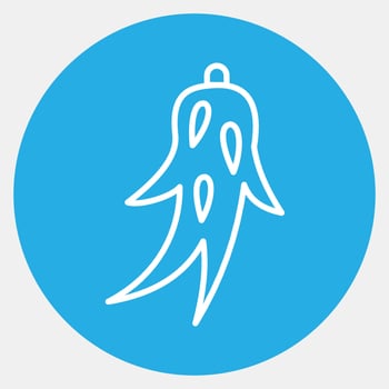 Icon ginseng. South Korea elements. Icons in blue round style. Good for prints, posters, logo, advertisement, infographics, etc. vector