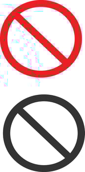 prohibted sign vector