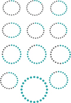 dotted loading rounded shape vector