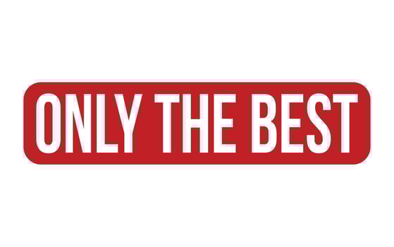 Only The Best Rubber Stamp Seal Vector