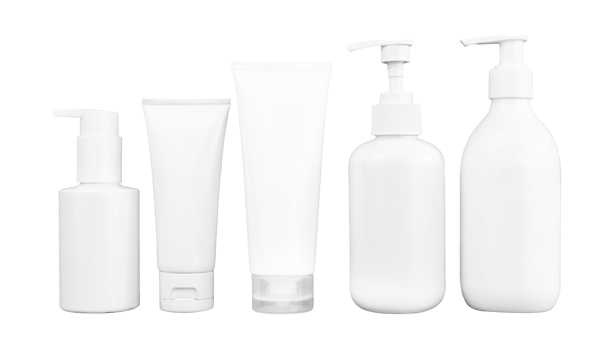 set of plastic bottle. cosmetic packaging mockups png