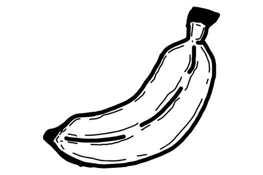 Coloring Fruit Illustration - Banana png