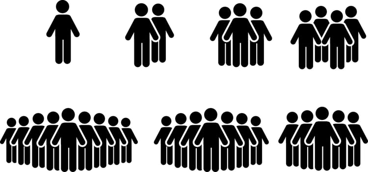 Persons symbol for your infographics. pictogram and stick figure infographic vector