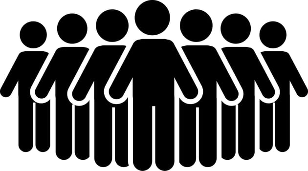 Persons symbol for your infographics. pictogram and stick figure infographic vector