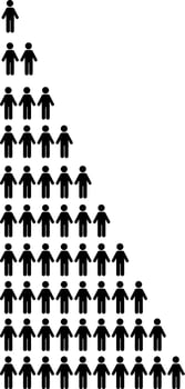 Persons symbol for your infographics. pictogram and stick figure infographic vector