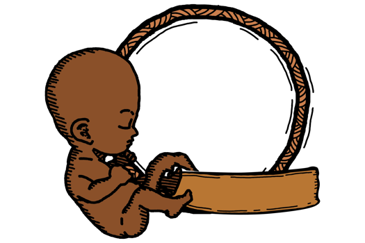 Frame Design With Black Baby Theme png