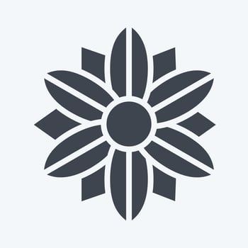 Icon Poinsettia. related to Flowers symbol. glyph style. simple design editable. simple illustration vector