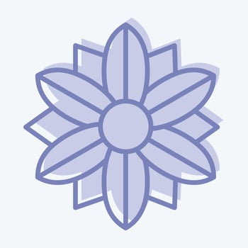 Icon Poinsettia. related to Flowers symbol. two tone style. simple design editable. simple illustration vector
