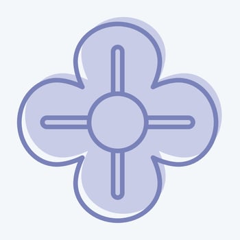 Icon Poppy. related to Flowers symbol. two tone style. simple design editable. simple illustration vector