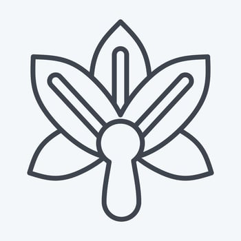 Icon Orchid. related to Flowers symbol. line style. simple design editable. simple illustration vector